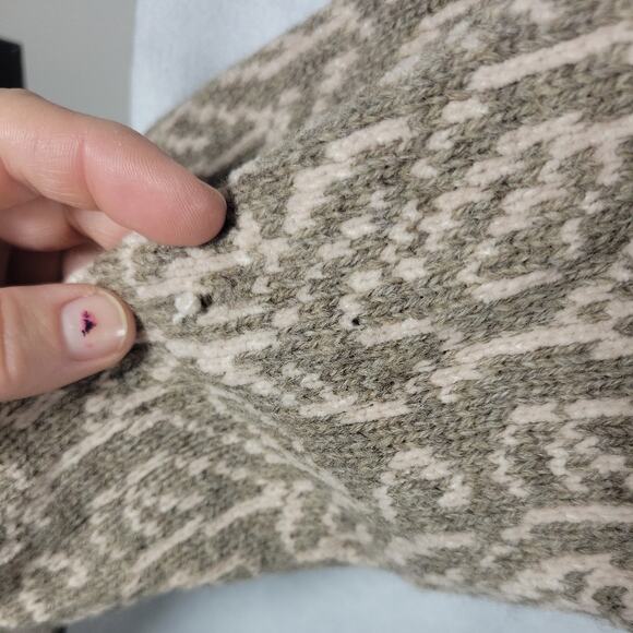 VTG Womens Icelandic Design Button Up Wool Blend Sweater Jacket Sz L - Picture 10 of 11